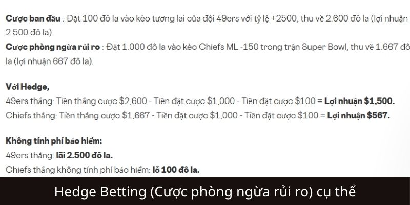 Các thuật ngữ "vàng" khi thực hiện Hedge Betting là gì?